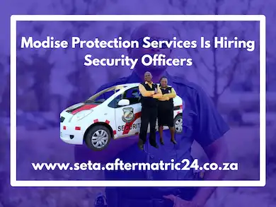 Security officers standing in uniform at Modise Protection Services headquarters in Johannesburg, South Africa, representing professionalism, safety, and protection.